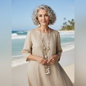 Designer Costume Jewelry Elsie & Zoey Shells And Beads Necklace & Earrings NWT